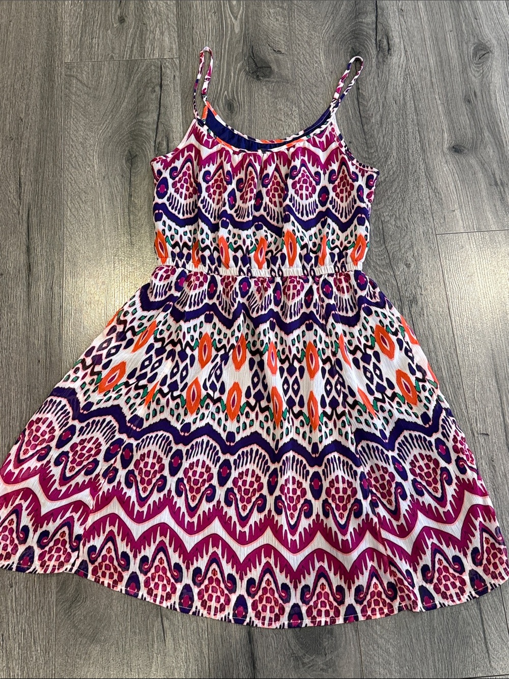 GAP Multicolor Pink, Purple & Orange Patterned Sundress Flowy Resort Wear